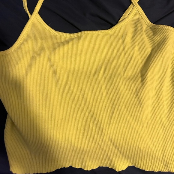 American Eagle Neon yellow crop tank top size large - Picture 2 of 2